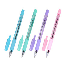 Ручка шариковая BRAUBERG BP-GT PASTEL, СИНЯЯ, корпус ассорти, пишущий узел 0,7 мм, линия письма 0,35 мм, 144503