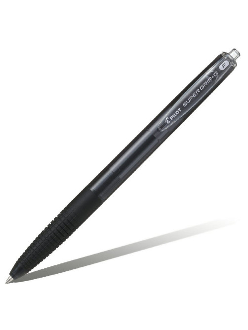 Ручка шариковая автоматическая с грипом PILOT Super Grip G, ЧЕРНАЯ, линия 0,22 мм, BPGG-8R-F B