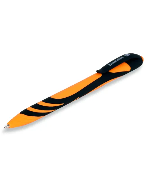 Ручка шариковая автоматическая BRAUBERG ULTRA COLOR NEON, soft-touch, СИНЯЯ, пишущий узел 0,7 мм, линия письма 0,35 мм, 144203
