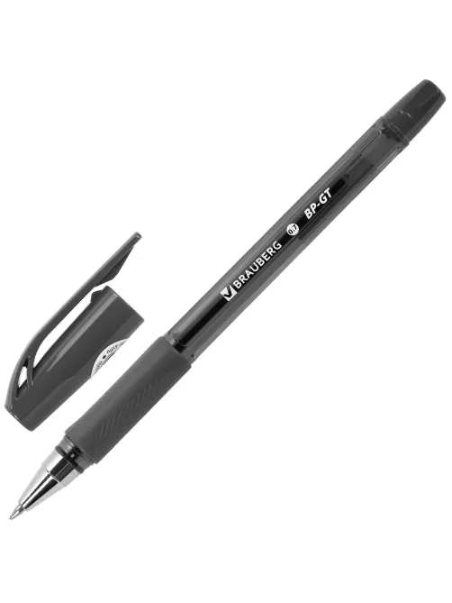 Ручка шариковая BRAUBERG BP-GT VIVID, СИНЯЯ, корпус ассорти, пишущий узел 0,7 мм, линия письма 0,35 мм, 144502