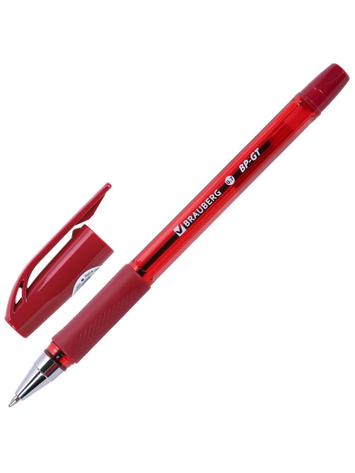 Ручка шариковая BRAUBERG BP-GT VIVID, СИНЯЯ, корпус ассорти, пишущий узел 0,7 мм, линия письма 0,35 мм, 144502
