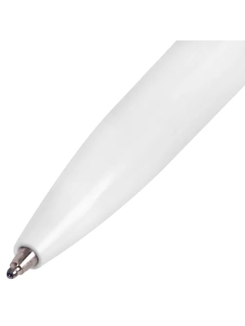 Ручка шариковая автоматическая BRAUBERG X17 WHITE, СИНЯЯ, корпус белый, стандартный узел 0,7 мм, линия письма 0,5 мм, 144156