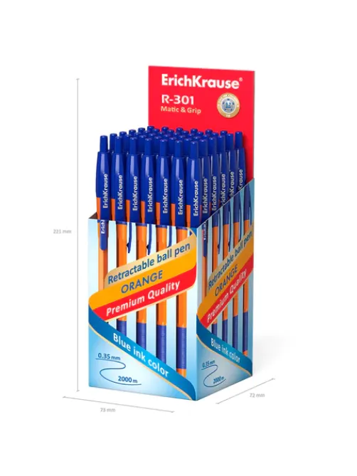 Ручка шариковая автоматическая с грипом ERICH KRAUSE 