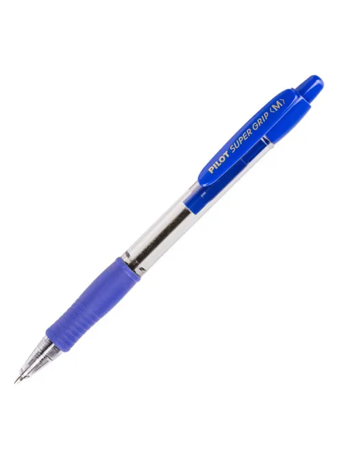Ручка шариковая автоматическая с грипом PILOT Super Grip, СИНЯЯ, 1 мм, линия 0,27 мм, BPGP-10R-M L
