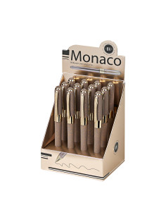 Ручка шариковая BRUNO VISCONTI MONACO SPACE, СИНЯЯ, серый корпус с глиттером, линия 0,4 мм, 20-0125/51