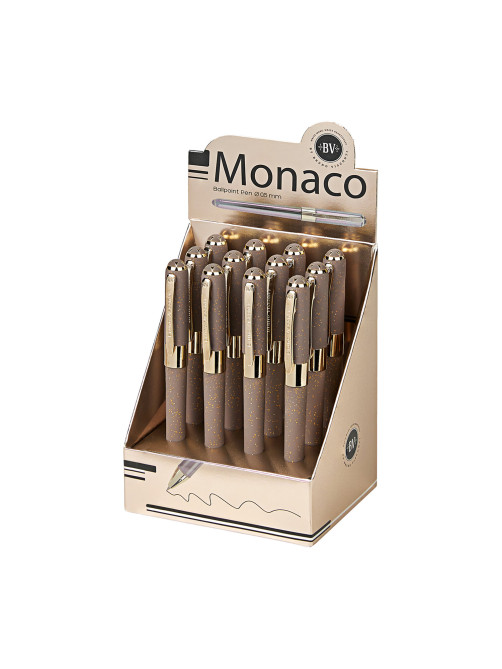 Ручка шариковая BRUNO VISCONTI MONACO SPACE, СИНЯЯ, серый корпус с глиттером, линия 0,4 мм, 20-0125/51