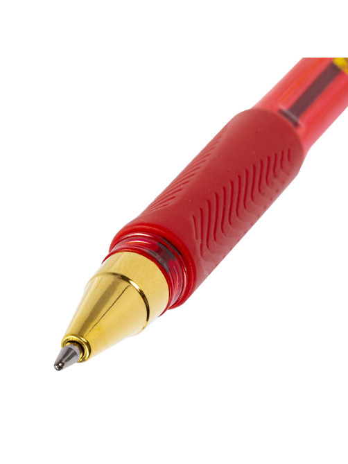 Ручка шариковая BRAUBERG BP-GT GLD RED, КРАСНАЯ, корпус тонированный, пишущий узел 0,7 мм, линия письма 0,35 мм, 144506
