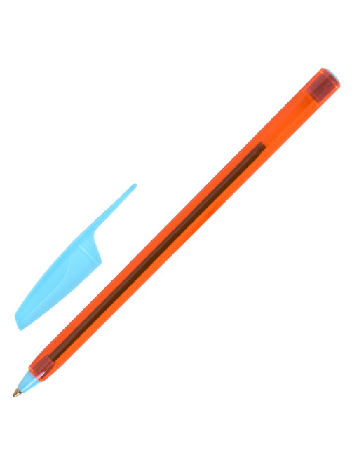 Ручки шариковые BRAUBERG X-30 ORANGE, КОМПЛЕКТ 12 шт., СИНИЕ, пишущий узел 1 мм, линия письма 0,5 мм, 144334