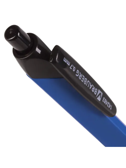 Ручка шариковая масляная автоматическая с грипом BRAUBERG 