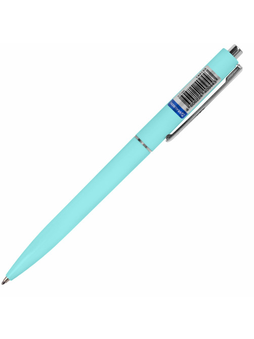 Ручка шариковая автоматическая BRAUBERG X17 PASTEL, СИНЯЯ, стандартный узел 0,7 мм, линия письма 0,5 мм, 144155