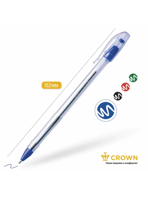Ручка шариковая масляная CROWN 