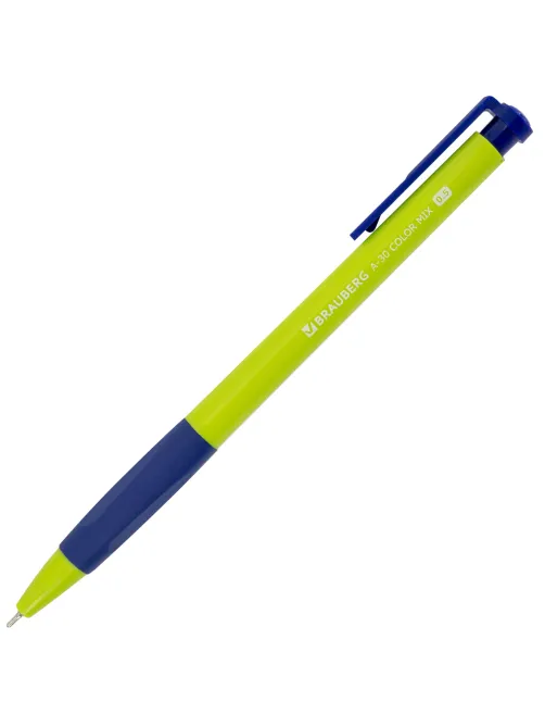 Ручка шариковая автоматическая BRAUBERG A-30 COLOR MIX 