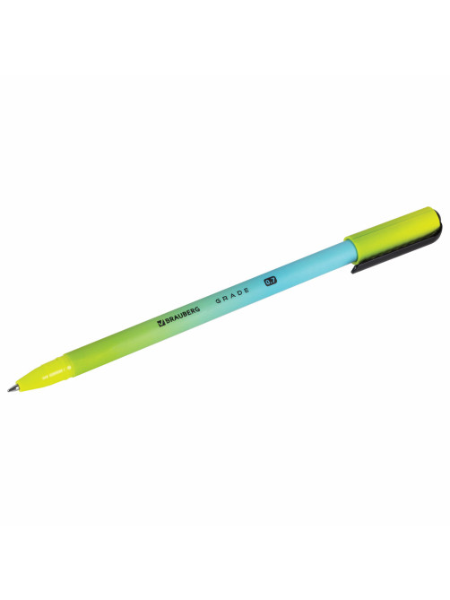Ручка шариковая BRAUBERG GRADE, СИНЯЯ, корпус soft-touch, пишущий узел 0,7 мм, линия письма 0,35 мм, 144207