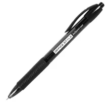 Ручка шариковая автоматическая с грипом BRAUBERG OFFICE STYLE, ЧЕРНАЯ, узел 0,7 мм, линия 0,35 мм, тонированный корпус, 144212