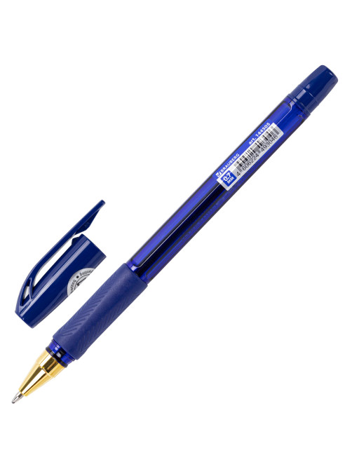 Ручка шариковая BRAUBERG BP-GT GLD BLUE, СИНЯЯ, корпус тонированный, пишущий узел 0,7 мм, линия письма 0,35 мм, 144505