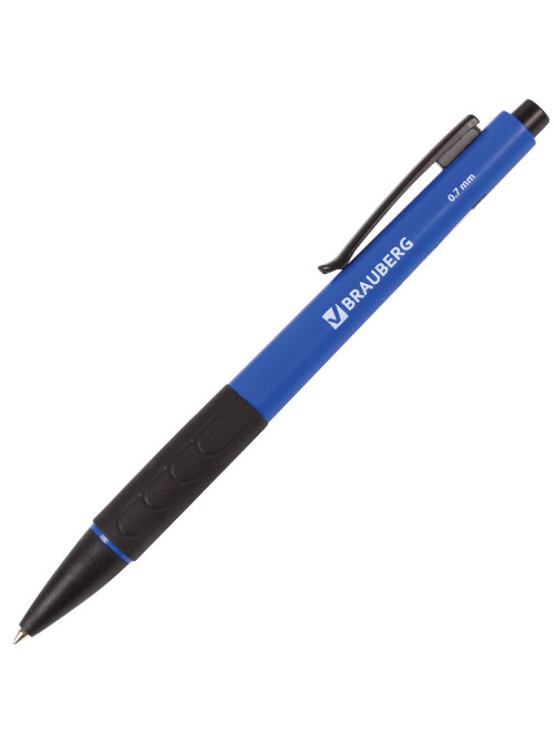 Ручка шариковая автоматическая с грипом BRAUBERG 