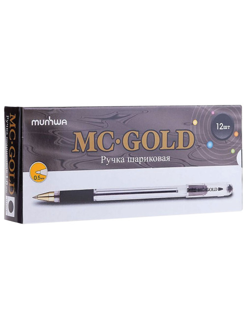 Ручка шариковая масляная с грипом MUNHWA 
