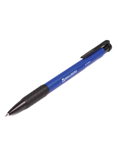 Ручка шариковая автоматическая с грипом BRAUBERG 