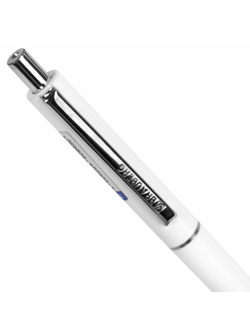 Ручка шариковая автоматическая BRAUBERG X17 WHITE, СИНЯЯ, корпус белый, стандартный узел 0,7 мм, линия письма 0,5 мм, 144156