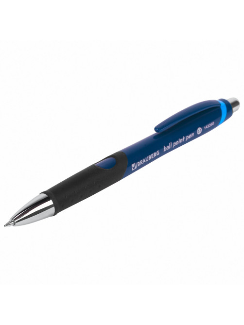 Ручка шариковая автоматическая с грипом BRAUBERG 