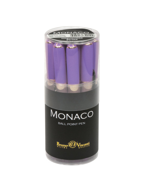Ручка шариковая BRUNO VISCONTI Monaco, лавандовый корпус, узел 0,5 мм, линия 0,3 мм, синяя, 20-0125/16