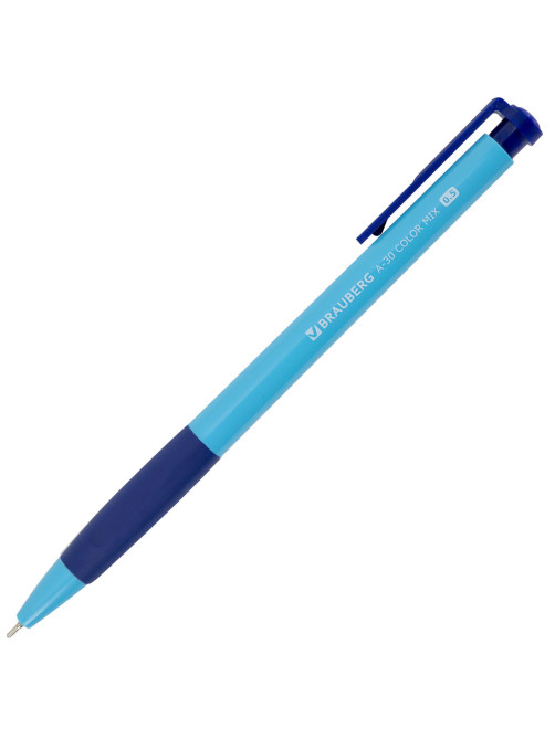 Ручки шариковые автоматические BRAUBERG A-30 COLOR MIX 