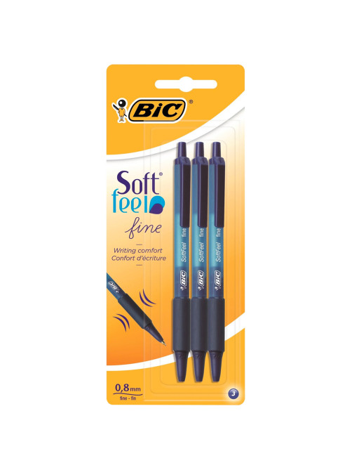 Ручки шариковые автоматические с грипом BIC 