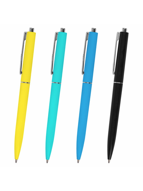 Ручка шариковая автоматическая BRAUBERG X17 COLOR, СИНЯЯ, стандартный узел 0,7 мм, линия письма 0,5 мм, 144154