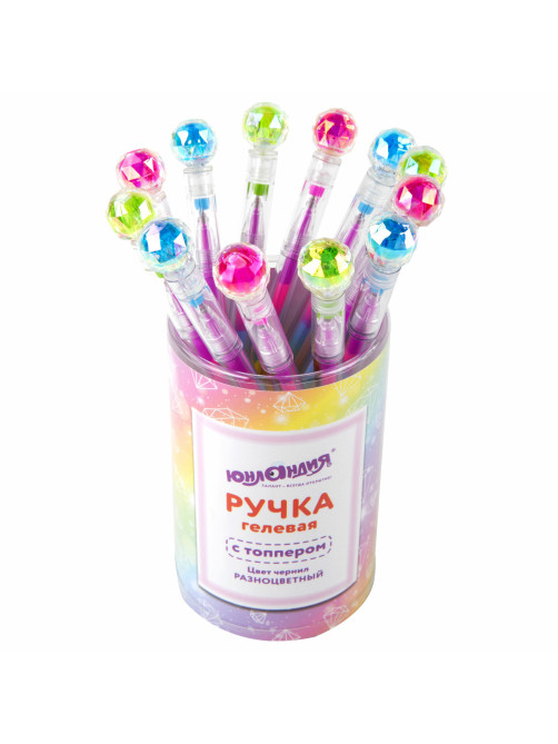 Ручка с топпером гелевая ЮНЛАНДИЯ 