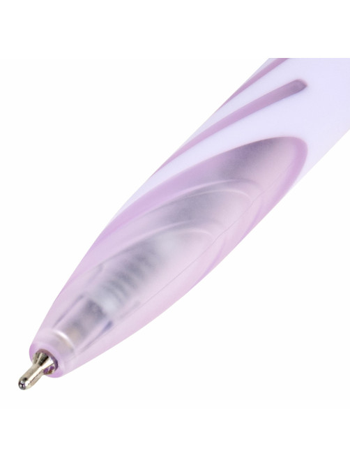 Ручка шариковая автоматическая BRAUBERG ULTRA COLOR PASTEL, soft-touch, СИНЯЯ, пишущий узел 0,7 мм, линия 0,35 мм, 144204