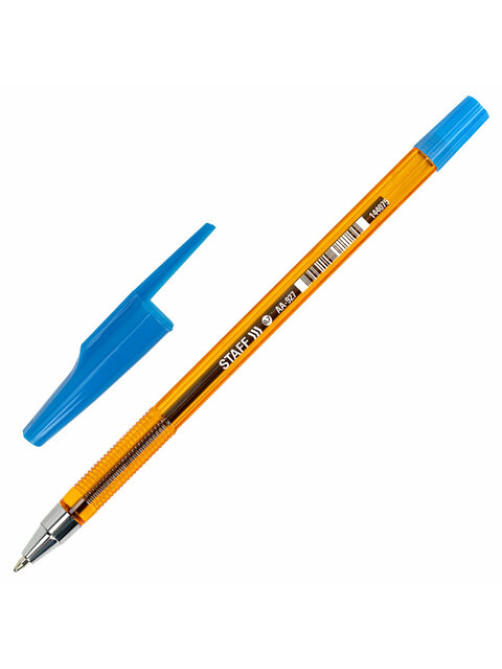 Ручка шариковая STAFF AA-927 ORANGE, СИНЯЯ, корпус тонированный оранжевый, узел 0,7 мм, линия письма 0,35 мм, 144075