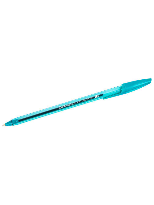 Ручки шариковые BRAUBERG X-30 COLOR MIX, КОМПЛЕКТ 12 ШТ., СИНИЕ, пишущий узел 1 мм, линия письма 0,5 мм, 144336