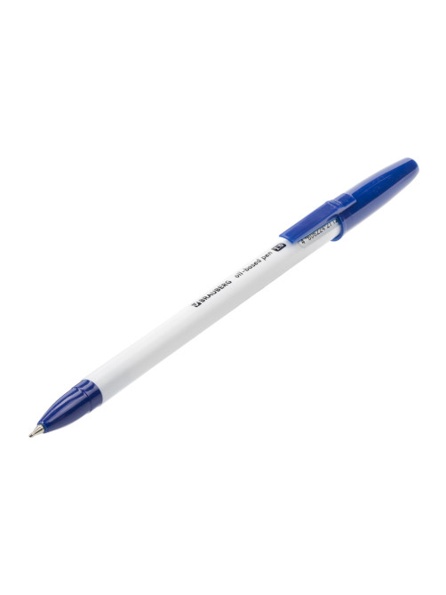 Ручка шариковая масляная BRAUBERG Stick Medium, СИНЯЯ, узел 1 мм, линия письма 0,5 мм, 143419