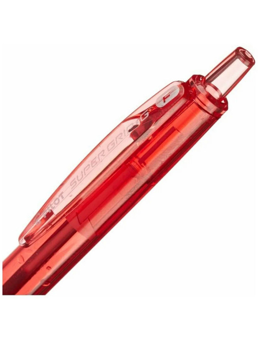 Ручка шариковая автоматическая с грипом PILOT Super Grip G, КРАСНАЯ, линия 0,22 мм, BPGG-8R-F R