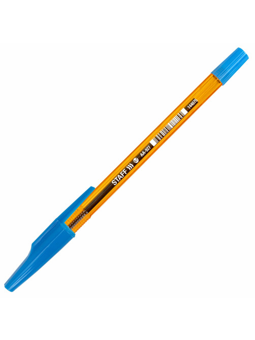 Ручка шариковая STAFF AA-927 ORANGE, СИНЯЯ, корпус тонированный оранжевый, узел 0,7 мм, линия письма 0,35 мм, 144075