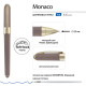 Ручка шариковая BRUNO VISCONTI MONACO SPACE, СИНЯЯ, серый корпус с глиттером, линия 0,4 мм, 20-0125/51