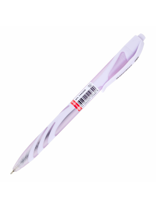 Ручка шариковая автоматическая BRAUBERG ULTRA COLOR PASTEL, soft-touch, СИНЯЯ, пишущий узел 0,7 мм, линия 0,35 мм, 144204