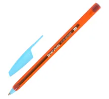 Ручка шариковая BRAUBERG X-30 ORANGE, СИНЯЯ, мягкое письмо, пишущий узел 1 мм, линия письма 0,5 мм, 144333