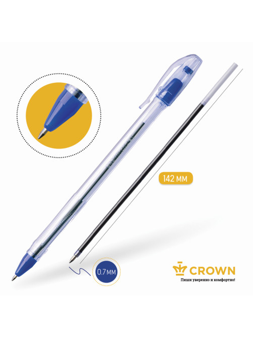 Ручка шариковая масляная CROWN 
