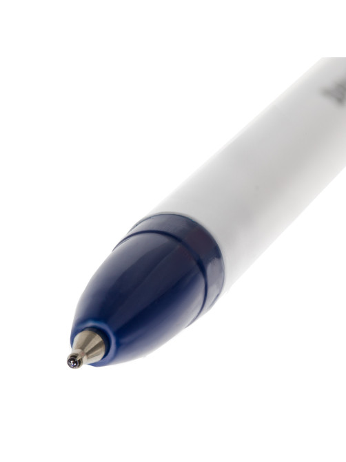 Ручка шариковая масляная BRAUBERG Stick Medium, СИНЯЯ, узел 1 мм, линия письма 0,5 мм, 143419