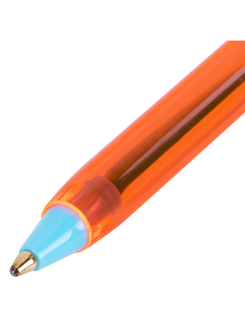Ручки шариковые BRAUBERG X-30 ORANGE, КОМПЛЕКТ 12 шт., СИНИЕ, пишущий узел 1 мм, линия письма 0,5 мм, 144334