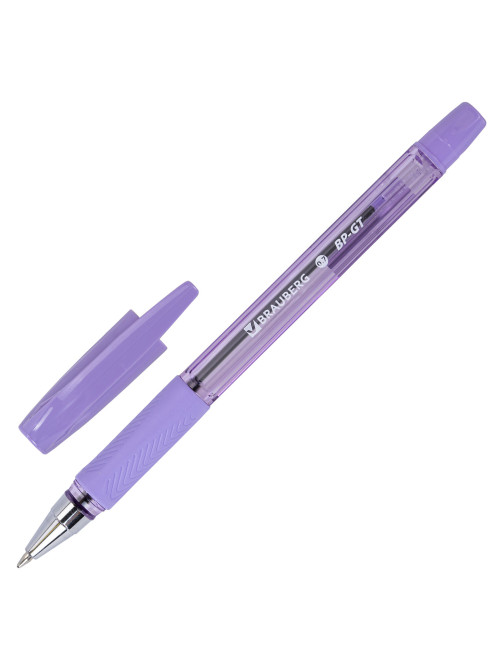 Ручка шариковая BRAUBERG BP-GT PASTEL, СИНЯЯ, корпус ассорти, пишущий узел 0,7 мм, линия письма 0,35 мм, 144503