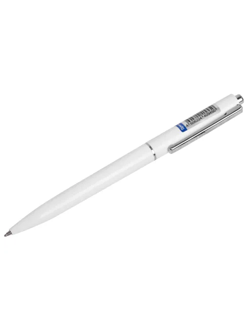 Ручка шариковая автоматическая BRAUBERG X17 WHITE, СИНЯЯ, корпус белый, стандартный узел 0,7 мм, линия письма 0,5 мм, 144156