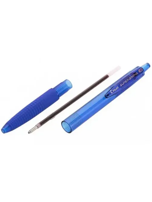 Ручка шариковая автоматическая с грипом PILOT Super Grip G, СИНЯЯ, 0,7 мм, линия 0,22 мм, BPGG-8R-F, BPGG-8R-F L