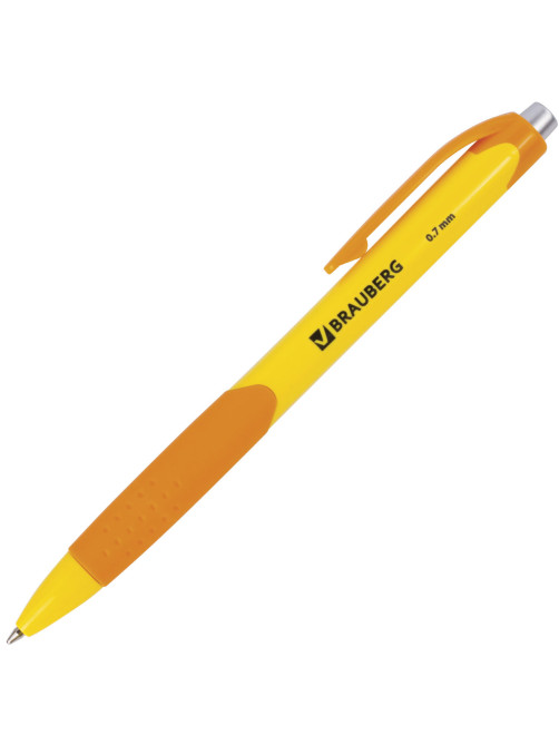Ручка шариковая автоматическая с грипом BRAUBERG 