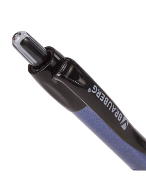 Ручка шариковая масляная автоматическая с грипом BRAUBERG 