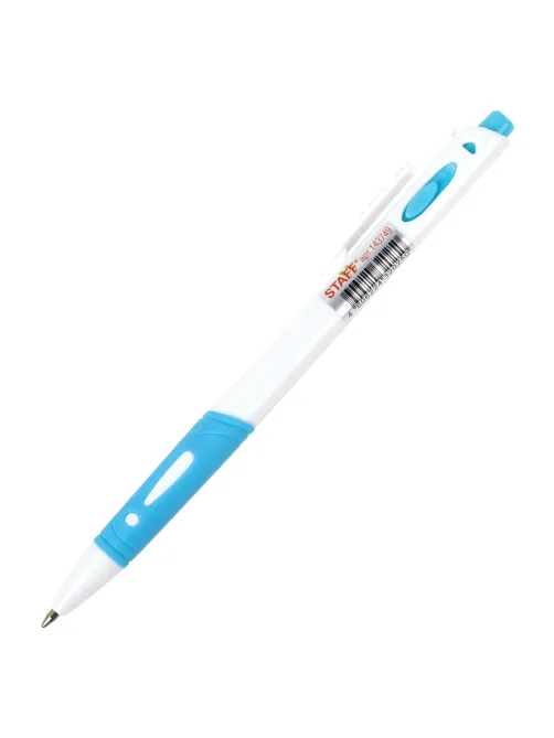 Ручка шариковая автоматическая с грипом STAFF 