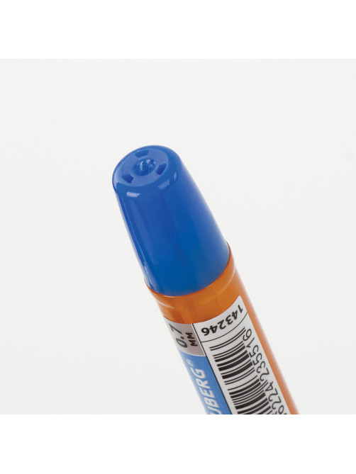 Ручка шариковая масляная с грипом BRAUBERG Model-XL ORANGE, СИНЯЯ, узел 0,7 мм, линия 0,35 мм, 143246