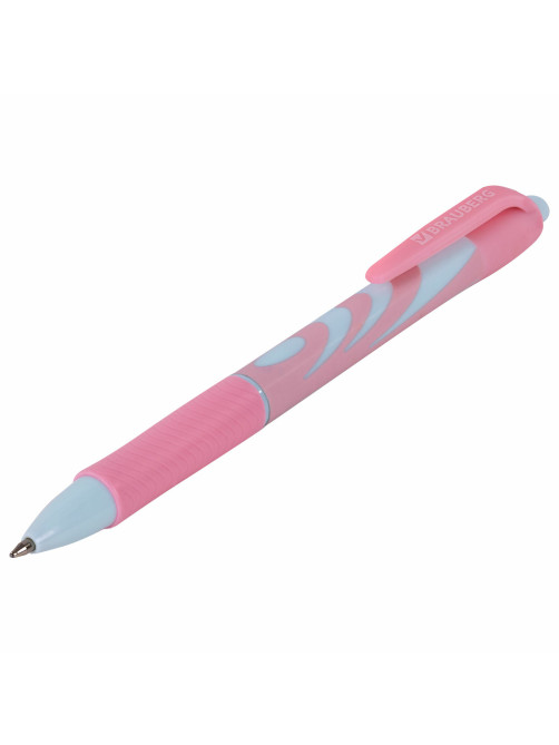 Ручка шариковая автоматическая BRAUBERG ULTRA-RT PASTEL, СИНЯЯ, 0,7 мм, линия 0,35 мм, 143933