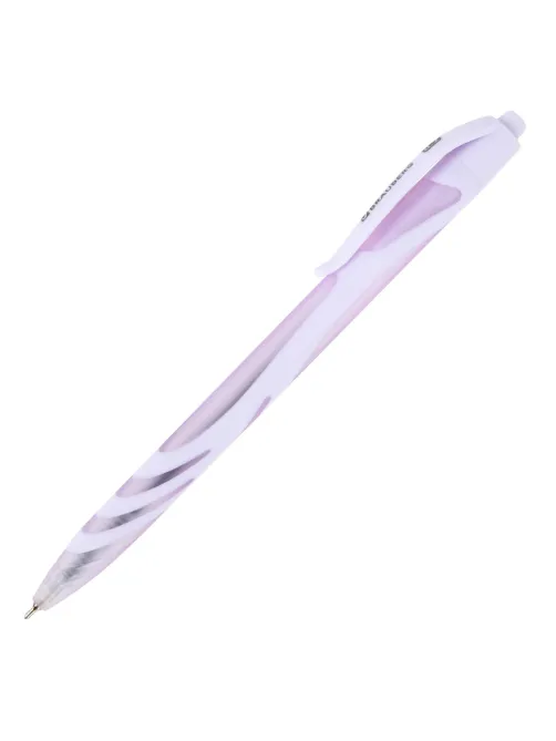 Ручка шариковая автоматическая BRAUBERG ULTRA COLOR PASTEL, soft-touch, СИНЯЯ, пишущий узел 0,7 мм, линия 0,35 мм, 144204